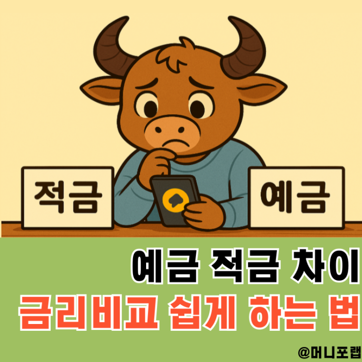  정기 예금 적금 차이, 금리비교로 이자 수익 챙기는 방법 추천