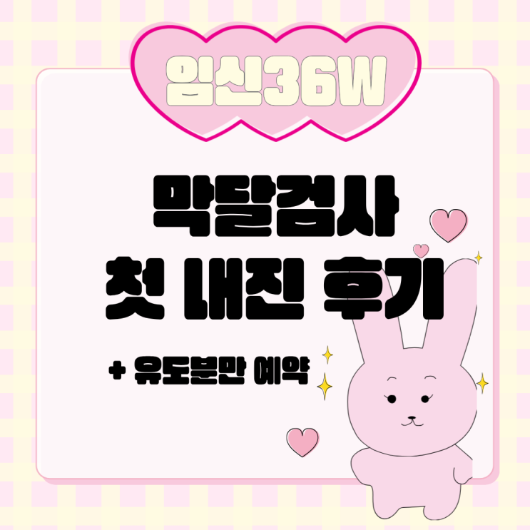  임신 36주 막달검사 항목과 비용, 첫 내진 및 유도분만 예약 후기