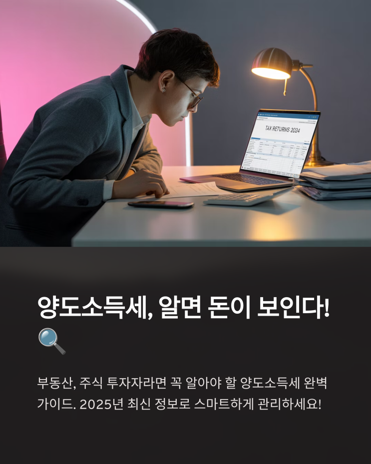  양도소득세 완벽 가이드: 대주주 기준부터 셀프 신고까지