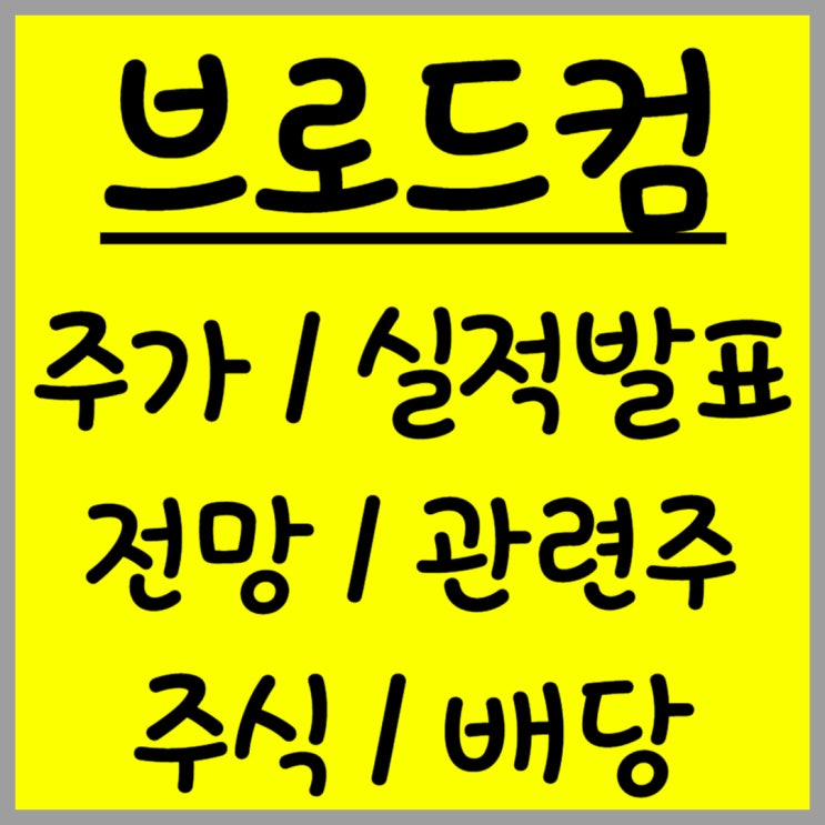  브로드컴 주가와 실적 발표 및 전망