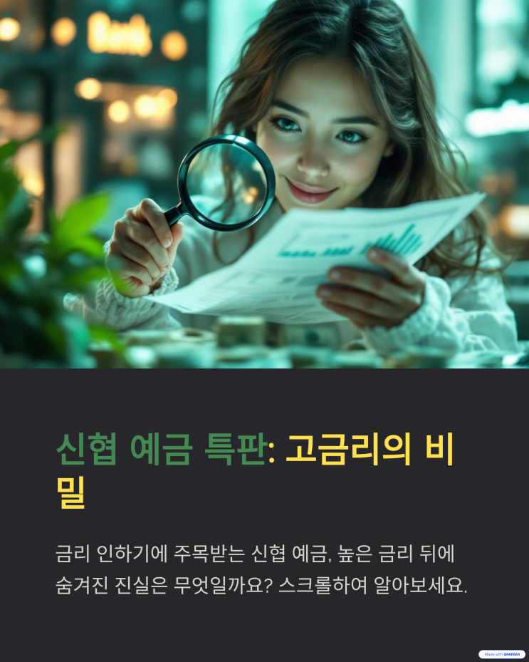  신협 예금 특판: 고금리 시대, 현명한 선택일까?