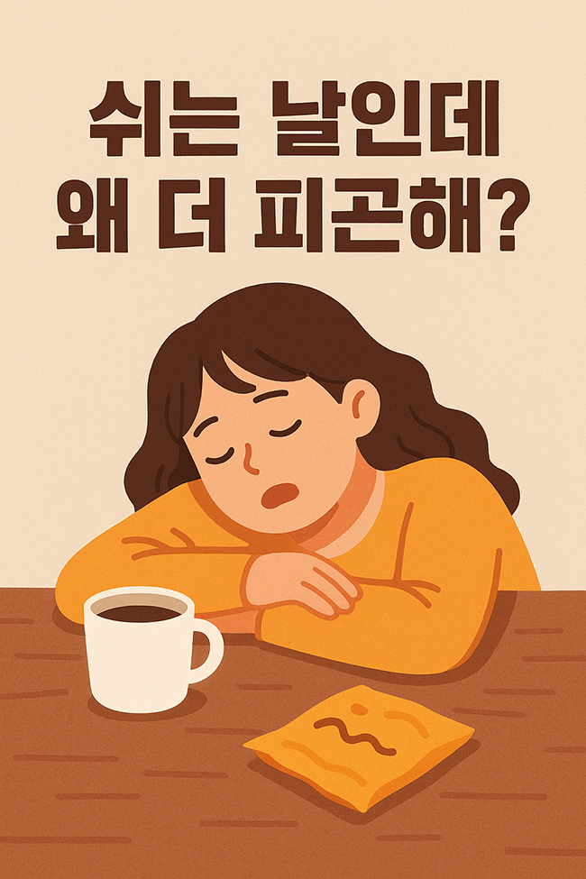  쉬는 날 더 피곤한 이유, 나만 그런가요?