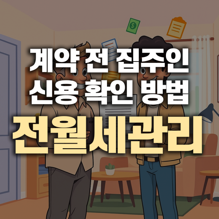  전세 계약 시 집주인 신용 확인 방법 – 안전한 임대차 계약 핵심 체크