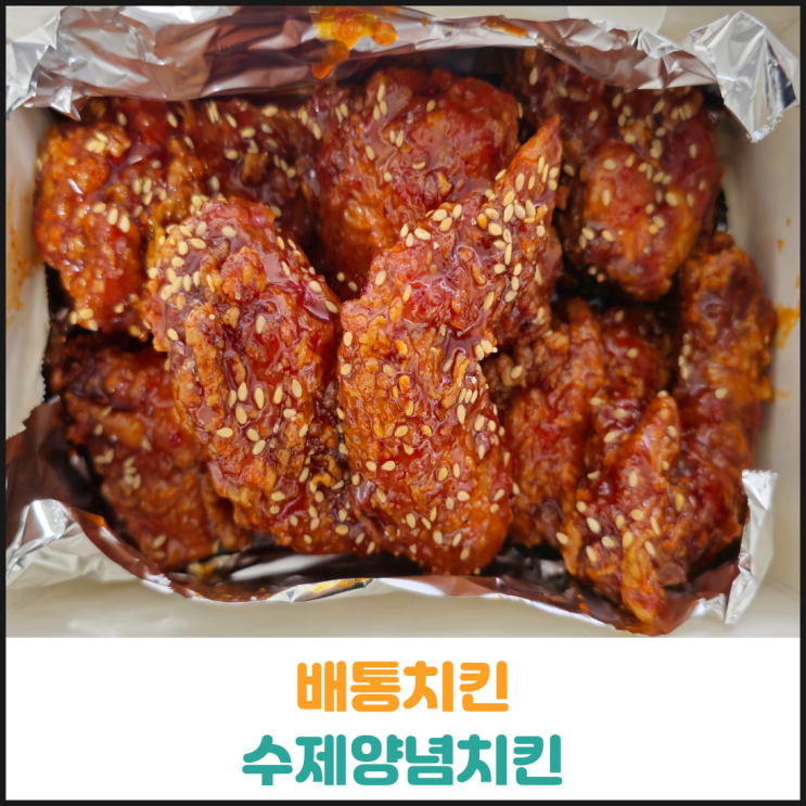 배통치킨 수제양념치킨 후기