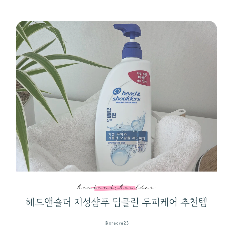 헤드앤숄더 지성샴푸 딥클린 두피케어 추천템