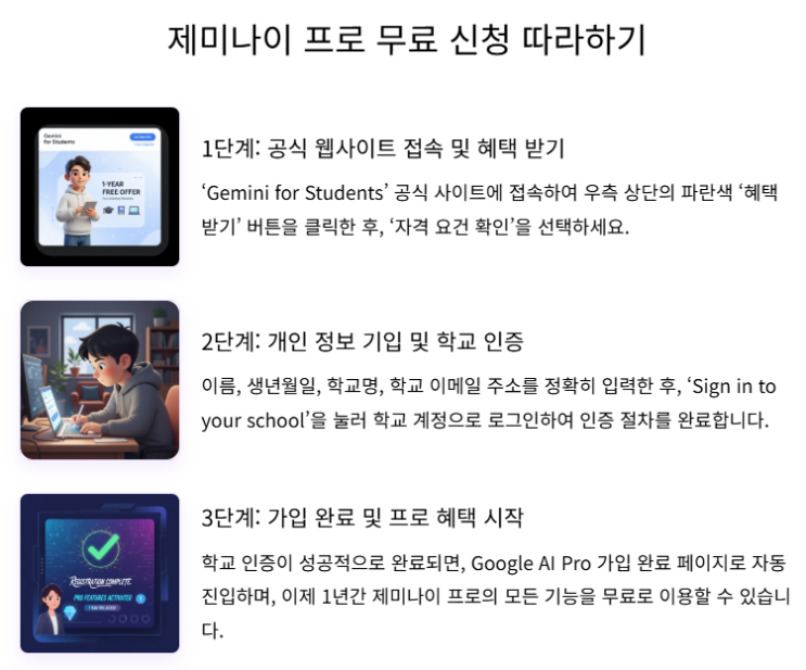  제미나이 대학생 1년 무료 프로