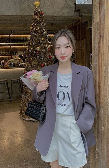  가을 자켓 아직도 고민? '오버핏 여자 회색 블레이저' 하나면 게임 끝! 매력 코디 완성