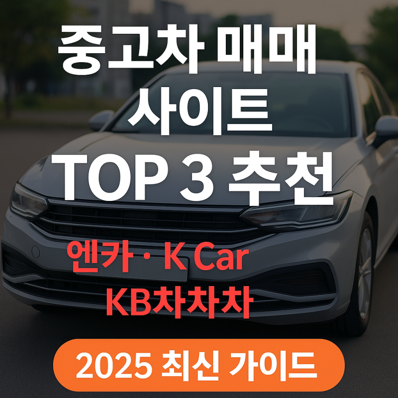 2025 중고차 매매 사이트 TOP 3 추천