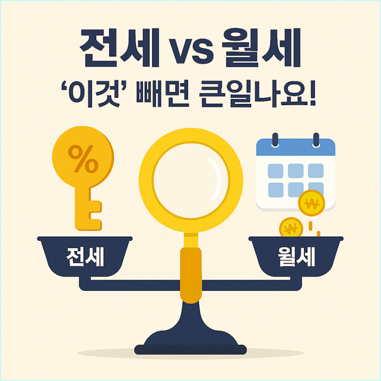  전세 월세 비교: 전세대출 이자 vs 월세, 아직도 '이것' 빼고 계산하시나요?
