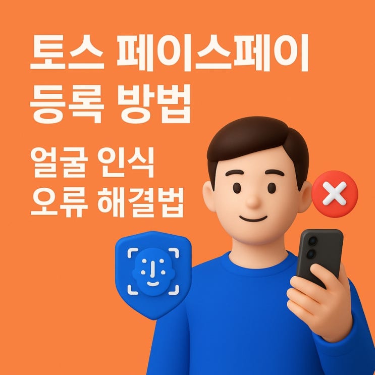  토스 페이스페이 등록 방법｜ 얼굴 인식 오류 해결법
