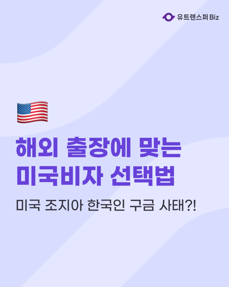  미국 조지아 한국인 구금 사태, 비즈니스 해외 출장에 맞는 미국 비자 선택 방법