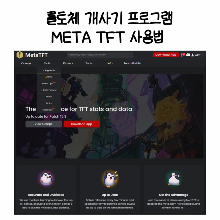  롤토체스 통계 프로그램 메타 TFT 설치 및 사용법