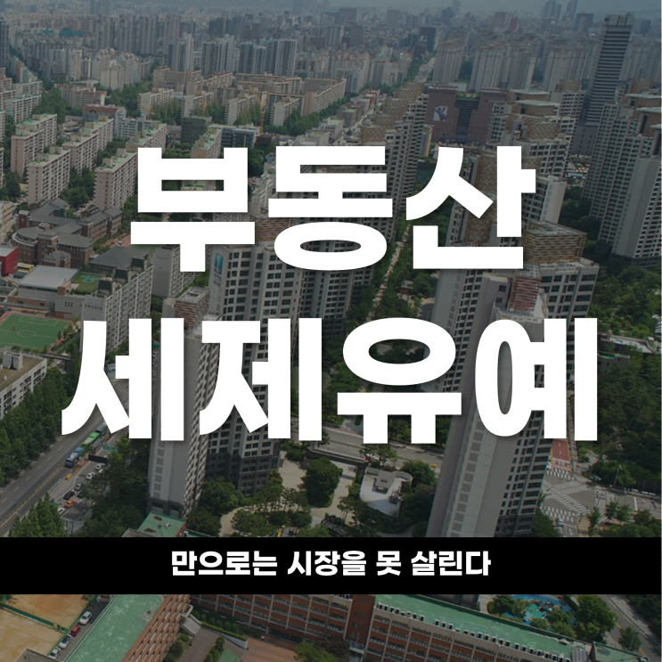  부동산 세제 유예만으로는 시장을 못 살린다