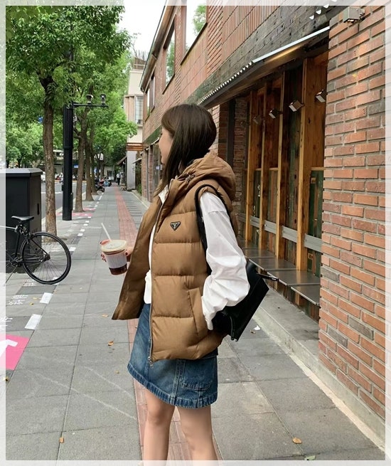 간절기부터 쭈욱~~ 프라다 패딩조끼 멋쟁이로 불리는 한 끗 차이!