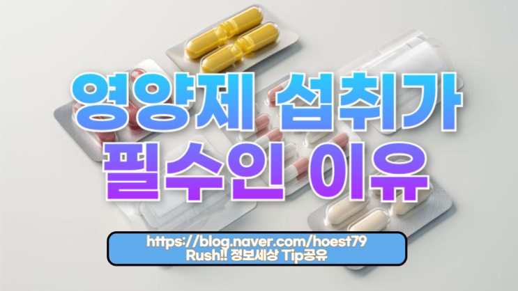  영양제 섭취가 필수인 이유