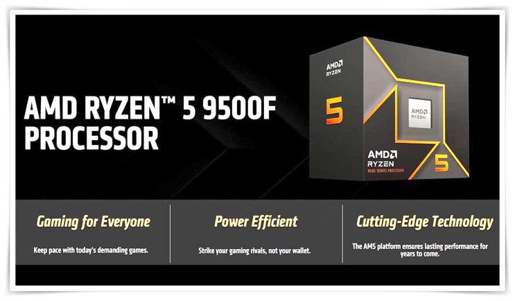  AMD 라이젠 5 9500F, 9월 16일 정식 출시 예정