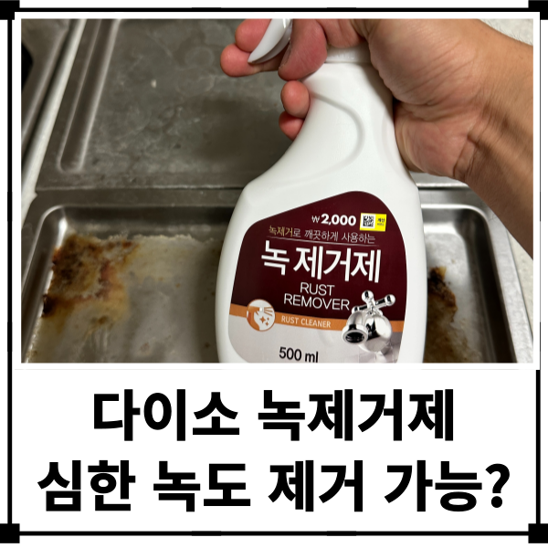 다이소 녹제거제 심각한 스테인레스 녹제거 가능할까?