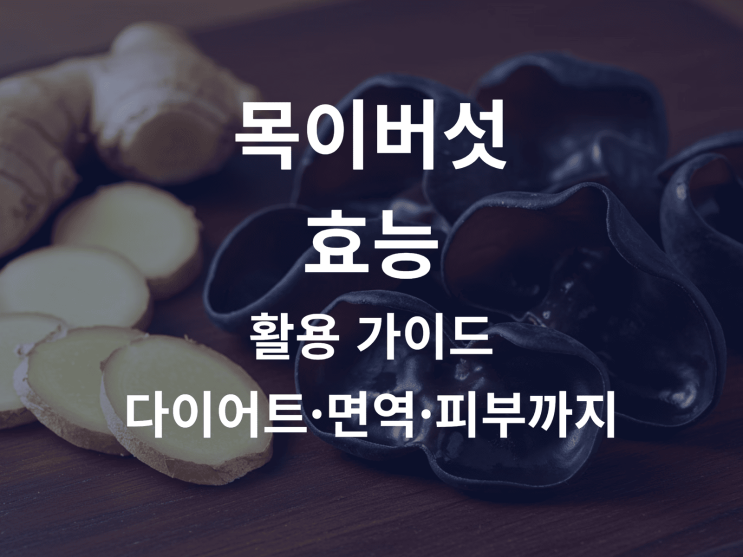  목이버섯 효능 활용 가이드, 다이어트·면역·피부까지