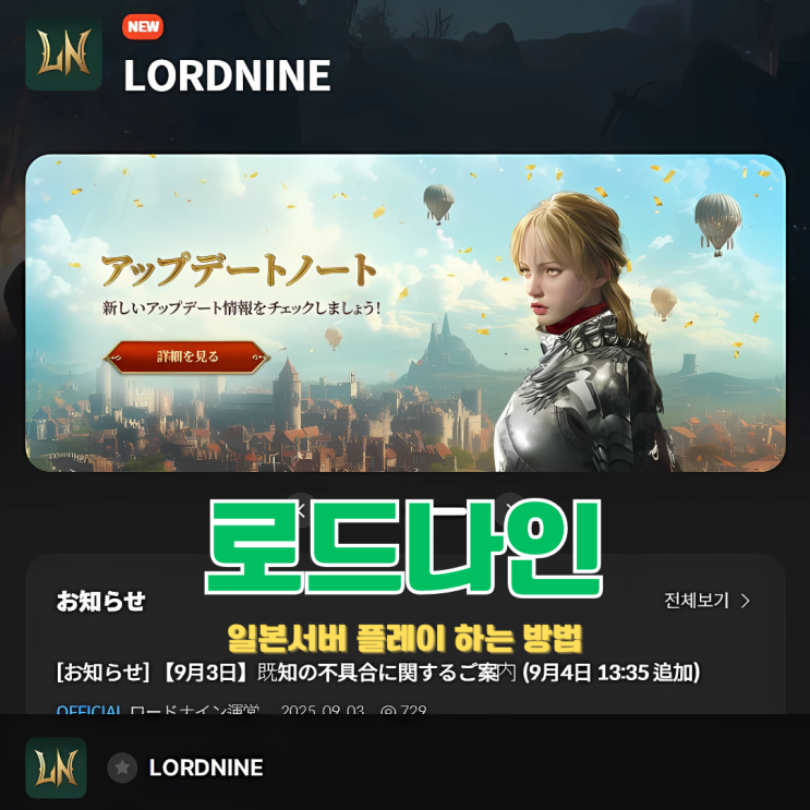  로드나인 일본서버 하는법 (무료 VPN 사용법 포함)