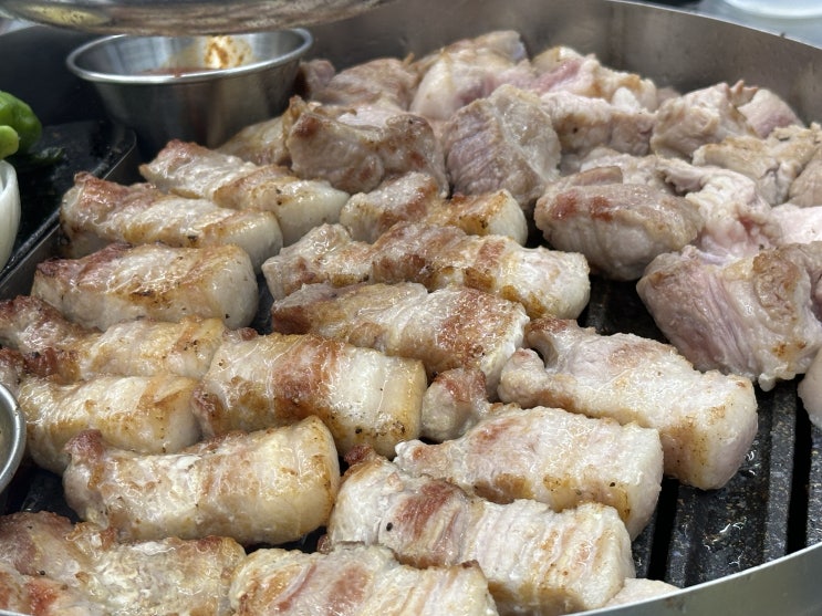  아산 탕정 내돈내산 고기 구워주는 삼겹살 맛집 동읍리