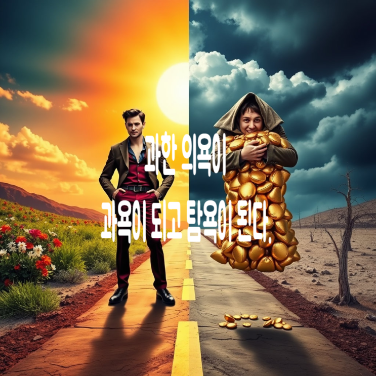  과한 의욕이 과욕이 되고 탐욕이 된다.