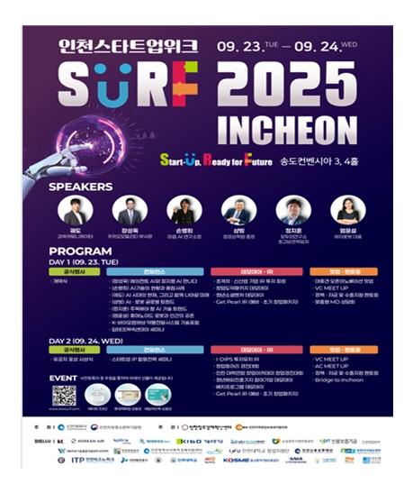 AI·로봇 주제 ‘SURF 2025 INCHEON’...9월 23일 송도서 개막