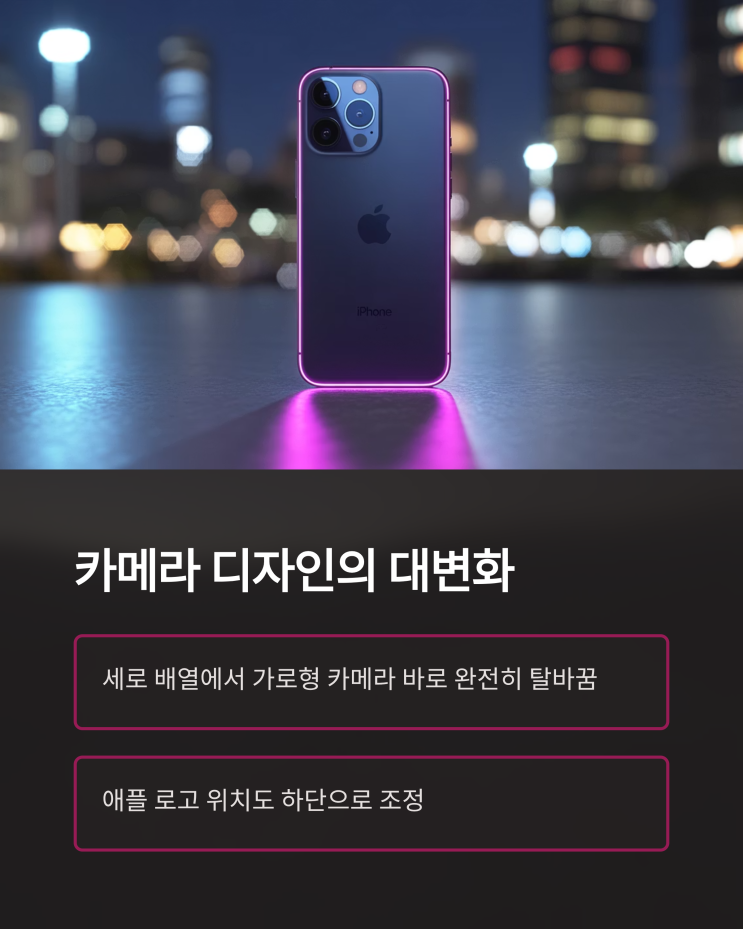  아이폰 17 프로 실물 유출: 카메라 섬 대격변 및 가격 인상 심층 분석