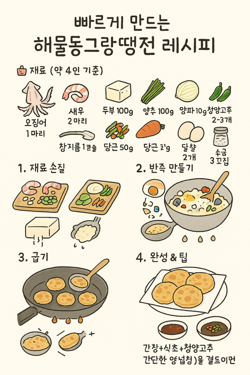 해물동그랑땡전 초간단 황금 레시피