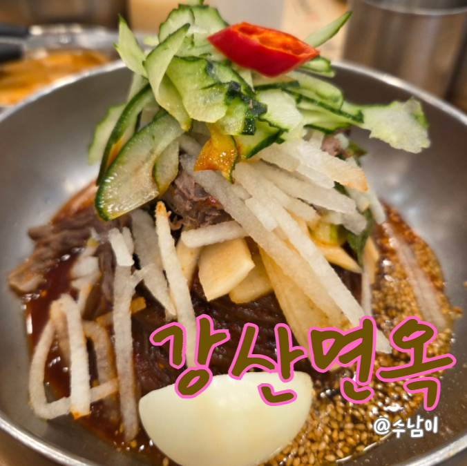  서면 롯데백화점 강산면옥 후기 – 비빔냉면 & 녹두빈대떡