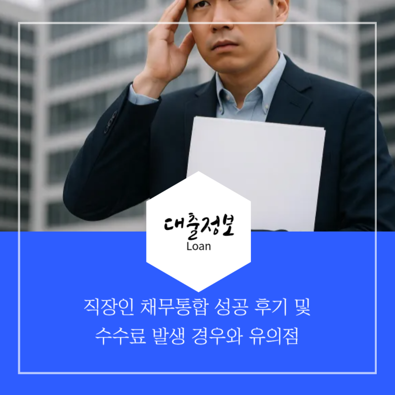직장인 채무통합대환 대출 수수료 없으려면 '3가지'확인