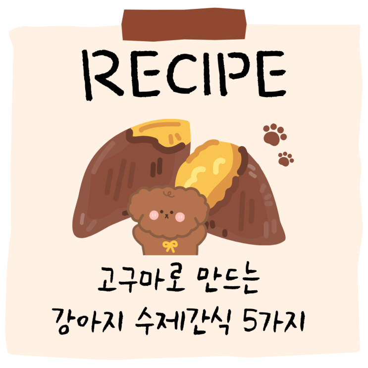  이바우펫 애견미용학원에서 알려주는 강아지고구마 수제간식 5가지