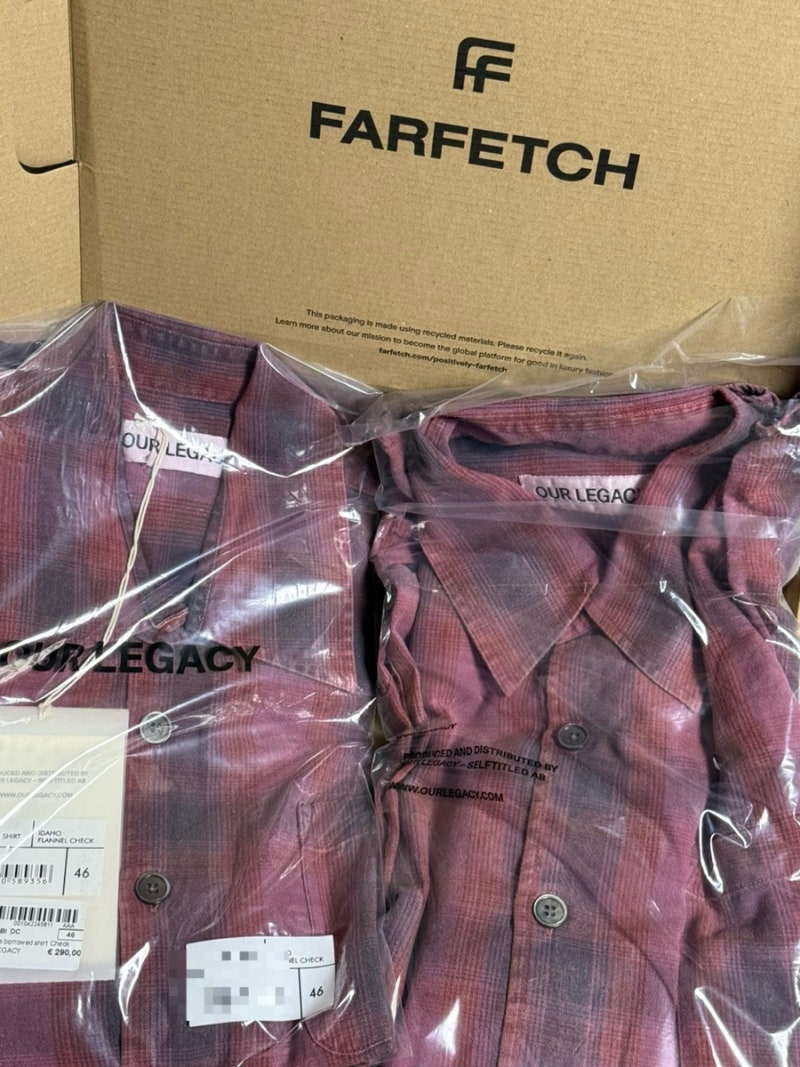아워레가시 버로우드 셔츠(OUR LEGACY BD SHIRTS) M4252BIDC 사이즈 비교(46/48 실착)