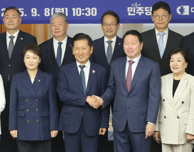 정청래 대표와 <b>최태원</b>, <b>비자 문제</b> 해결을 위한 협력의 첫걸음
