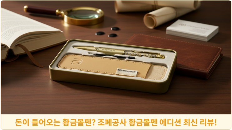  돈이 들어오는 황금볼펜? 조폐공사 황금볼펜 에디션 최신 리뷰!