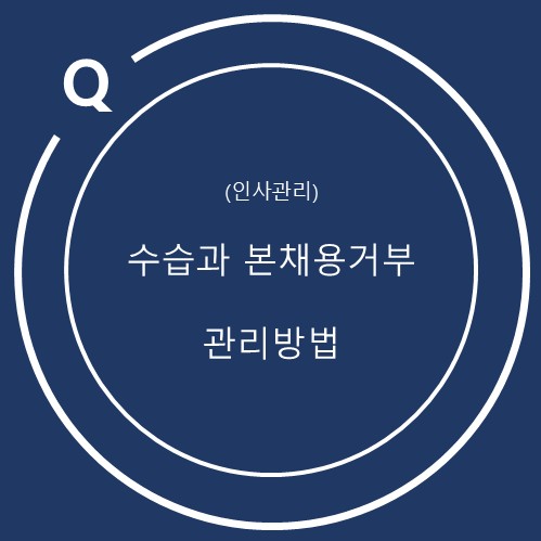  수습과 본채용거부 관리방법
