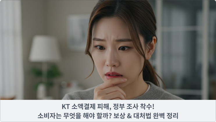  KT 소액결제 피해, 정부 조사 착수! 소비자는 무엇을 해야 할까? 보상 & 대처법 완벽 정리