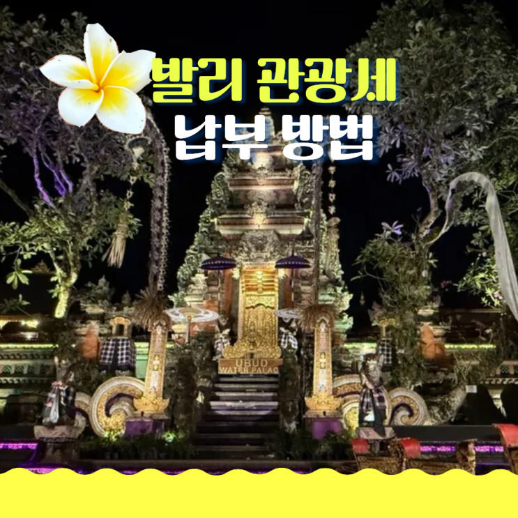  발리 관광세 납부 방법 및 실제 확인 알려드림