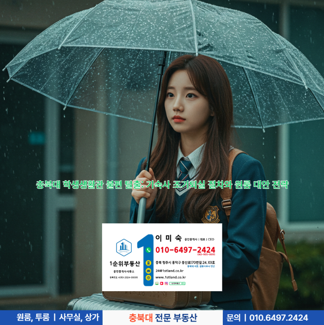  충북대 학생생활관 불편 탈출: 기숙사 조기퇴실 절차와 원룸 대안 전략