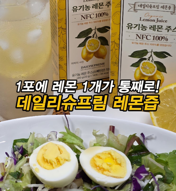  비타민C 가득한 레몬 디톡스 올레샷 다이어트 식단 디에스몰 데일리슈프림 마이레몬즙 스틱형 효능 후기