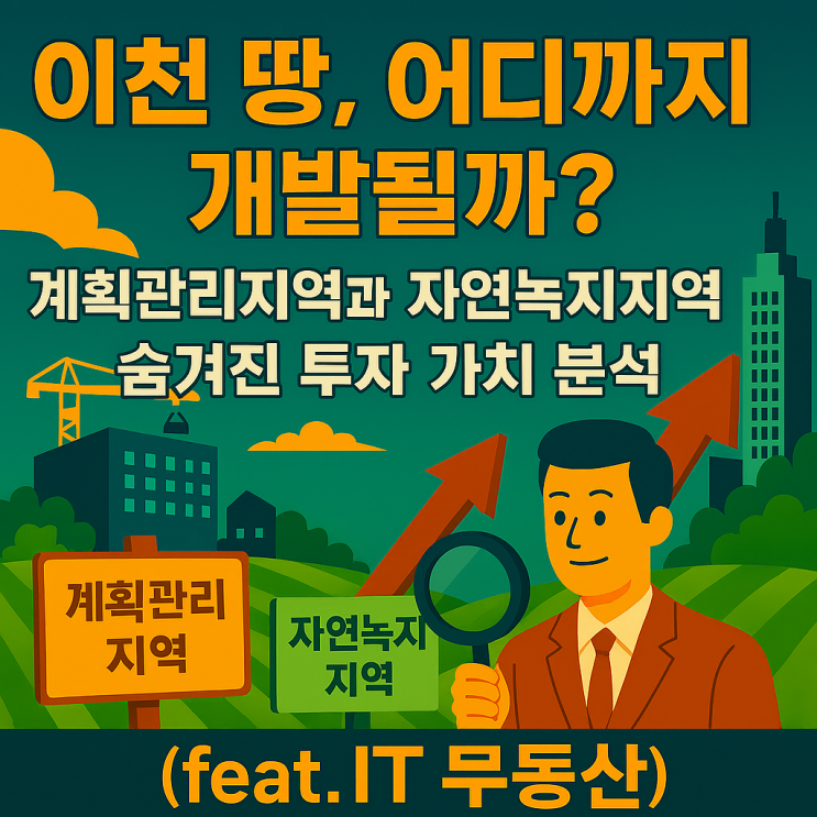  [이천 IT 부동산] 투자 필승 전략: 계획관리지역 vs 자연녹지지역, 당신의 땅은 어디에 투자되어야 할까?
