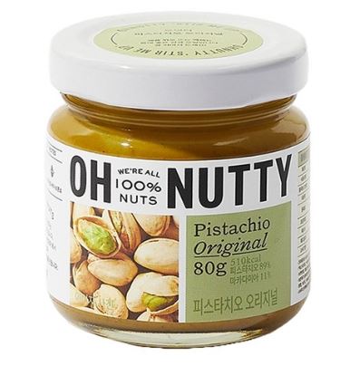  “장원영 PICK! 오넛티 피스타치오 오리지널 100% 넛버터 — 깔끔한 단맛 없는 프리미엄 스프레드”