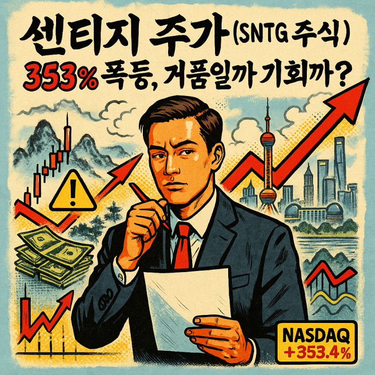  센티지 홀딩스 주가 (SNTG 주식) 400% 폭등?