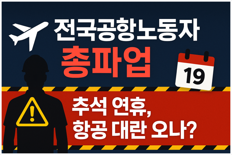 전국 <b>공항 노동자</b>연대 19일 <b>총파업</b>