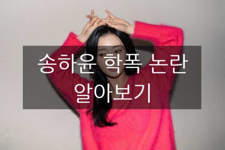  송하윤 학폭 논란, 진짜로 있었던 일일까?
