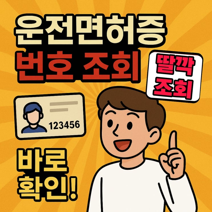  운전면허증 번호 조회하는 확실한 방법 총정리!