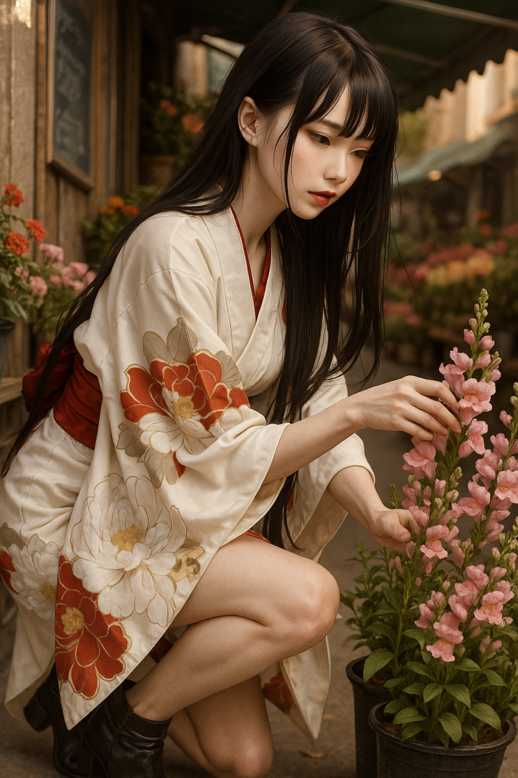  실사 일본소녀 일러스트