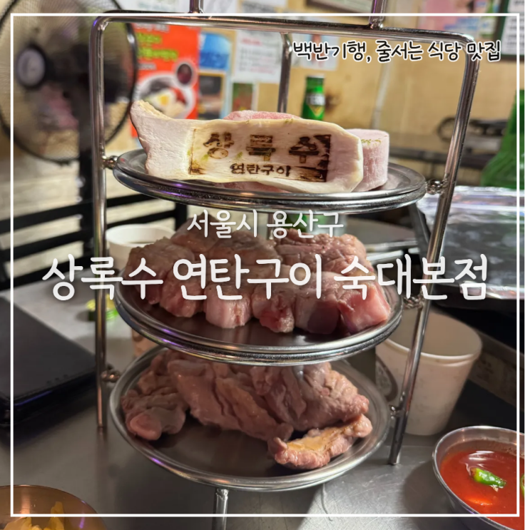  숙대입구역 상록수연탄구이 본점, 황지살이 맛있는 용산고기 맛집
