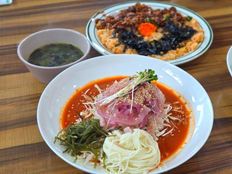  사천해변 근처 맛집 강릉 바담물회 시원한 물회 꼬막비빔밥 후기