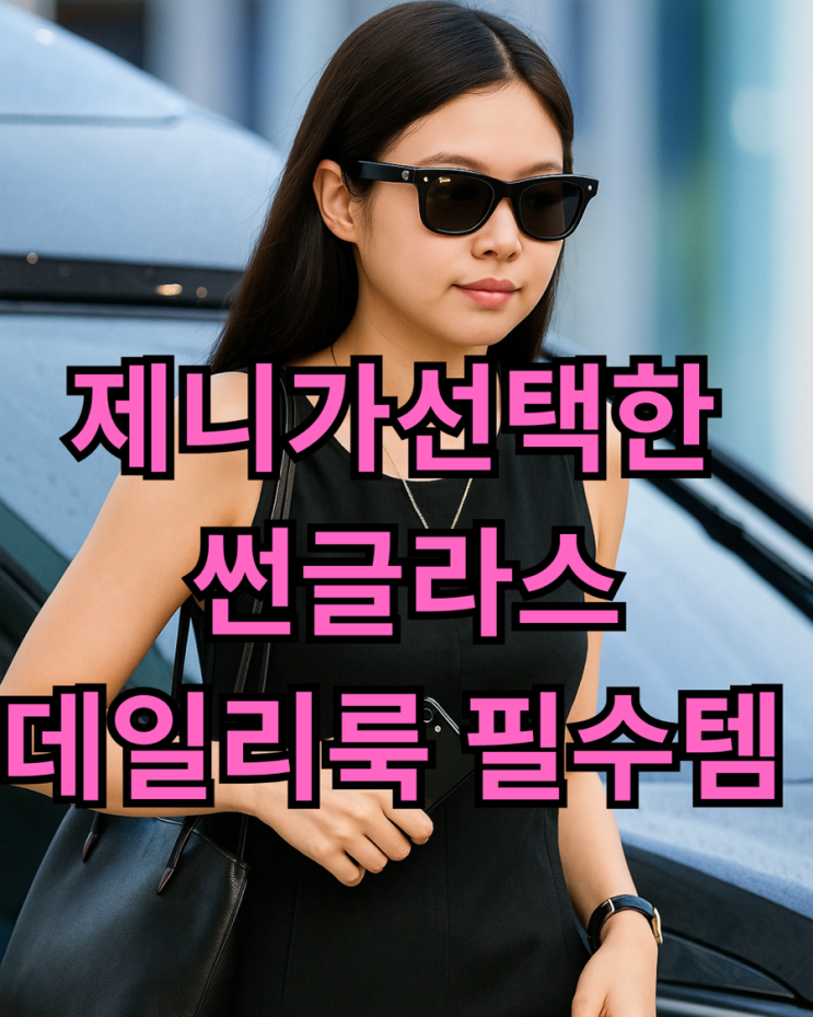 블랙핑크 제니 공항패션, 레이벤 선글라스로 완성한 2025 스타일