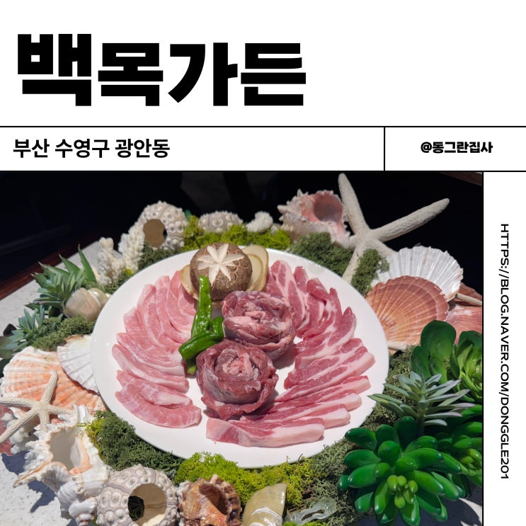  부산 광안리고기맛집 백목가든 수영 흑돼지 고깃집 솔직후기